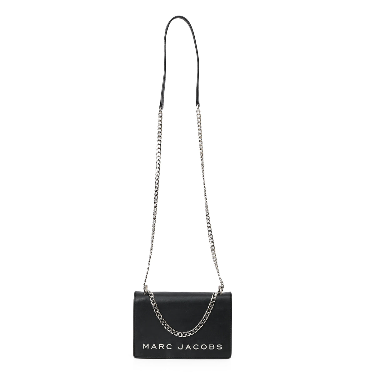 Black Double Take Leather Logo Crossbody Bag One Size