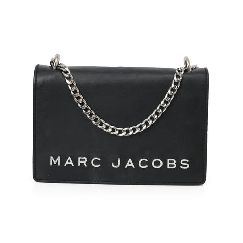 Black Double Take Leather Logo Crossbody Bag One Size