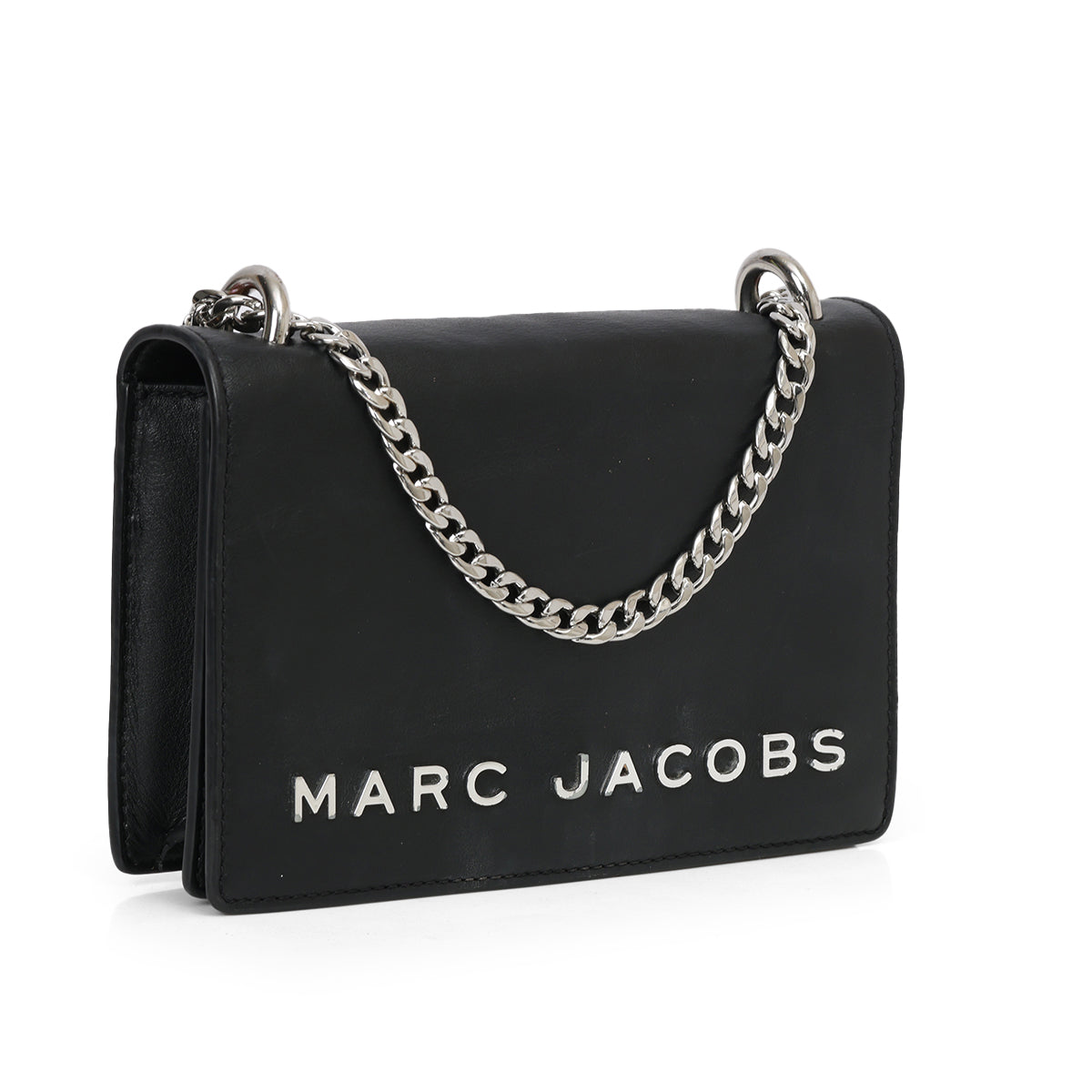 Black Double Take Leather Logo Crossbody Bag One Size