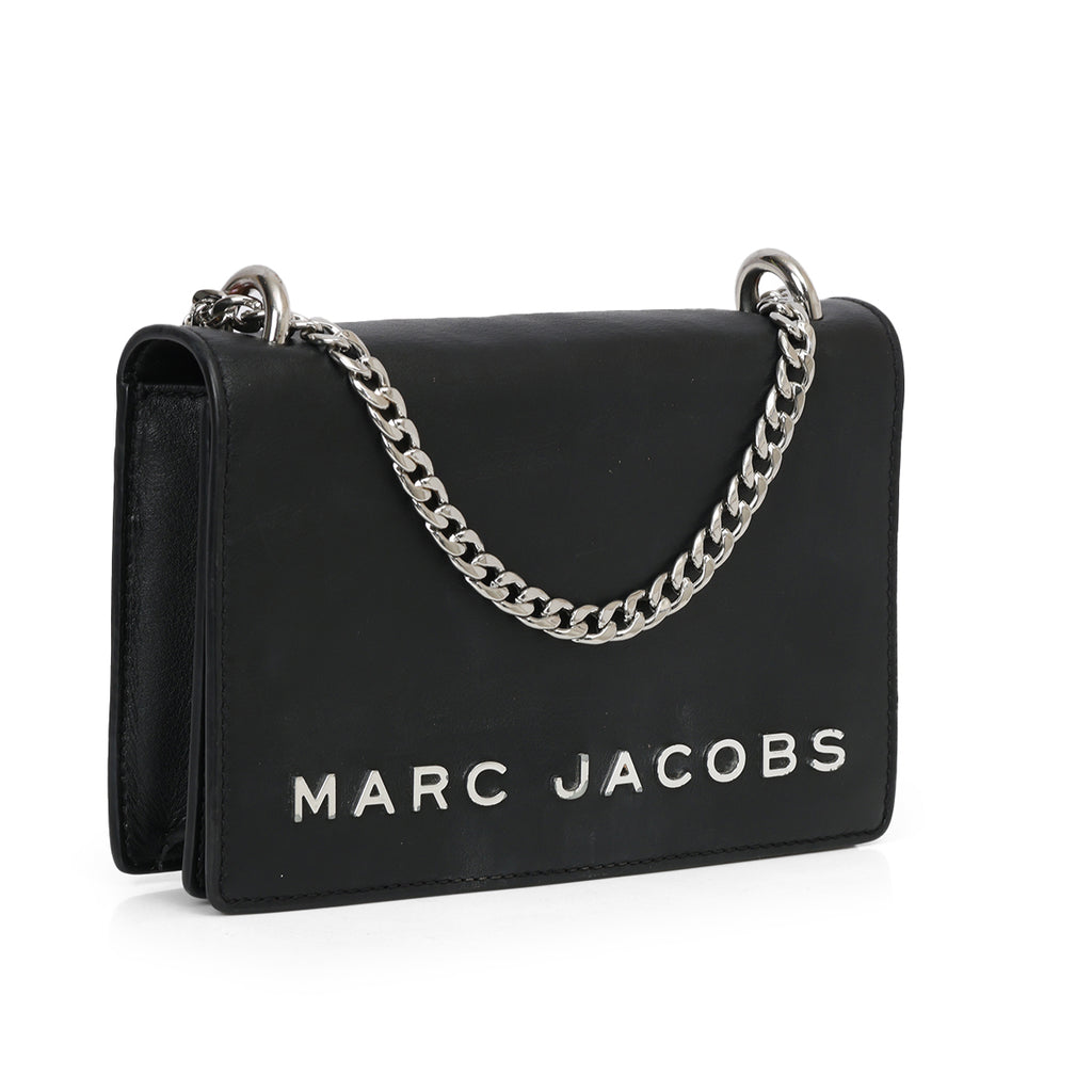 SHOP PRELOVED Marc Jacobs Black Double Take Leather Logo Crossbody