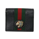 Rajah Black Card Case Web Accent Wallet One Size