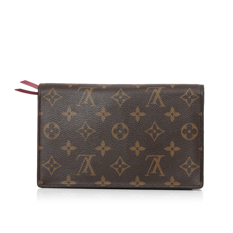 Fuchsia Monogram Canvas Flore Chain Wallet Bag One Size