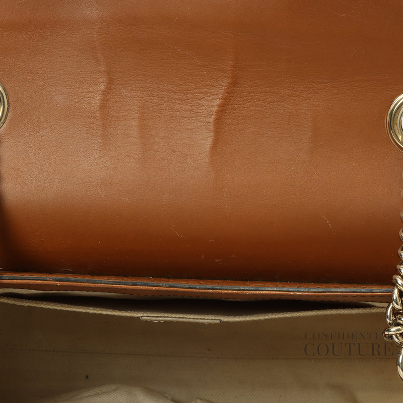 Guccissima Emily Red Monogram Embossed Shoulder Bag
