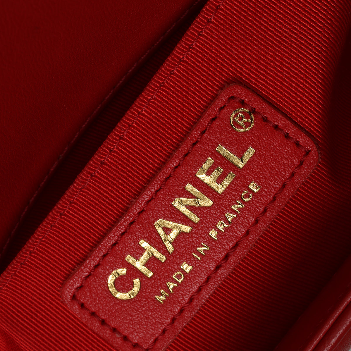 Red Small Lambskin Boy Bag