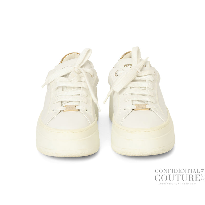 White/Gold Wedge Sneaker US 7.5 | EU 38 | UK 4.5