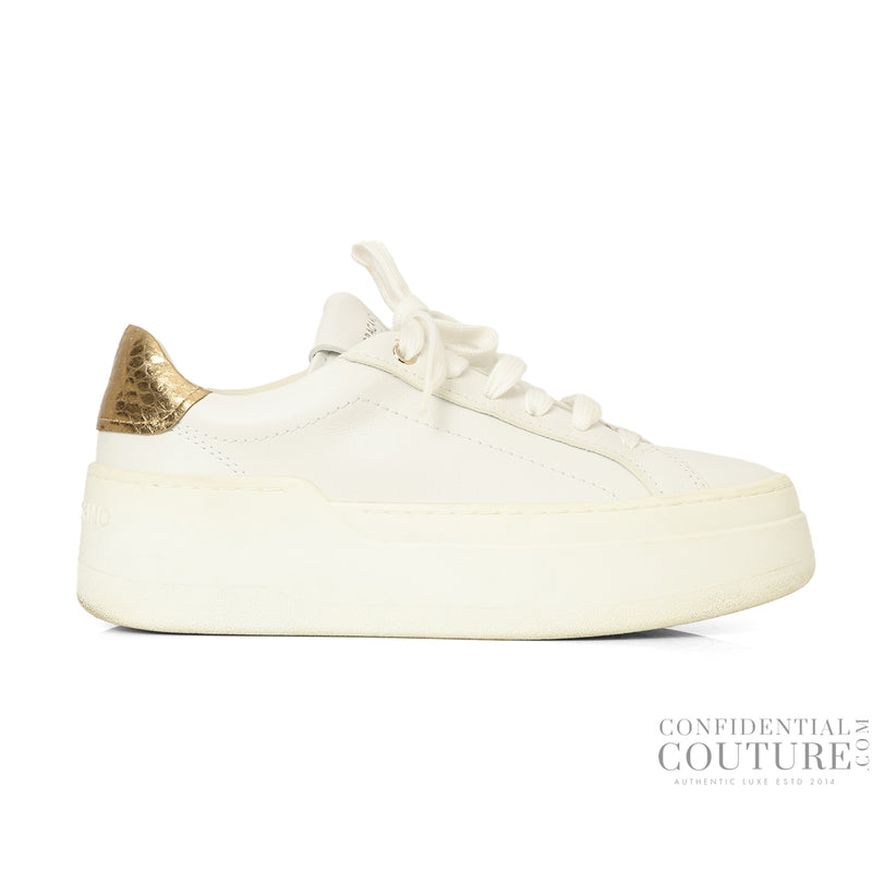 White/Gold Wedge Sneaker US 7.5 | EU 38 | UK 4.5
