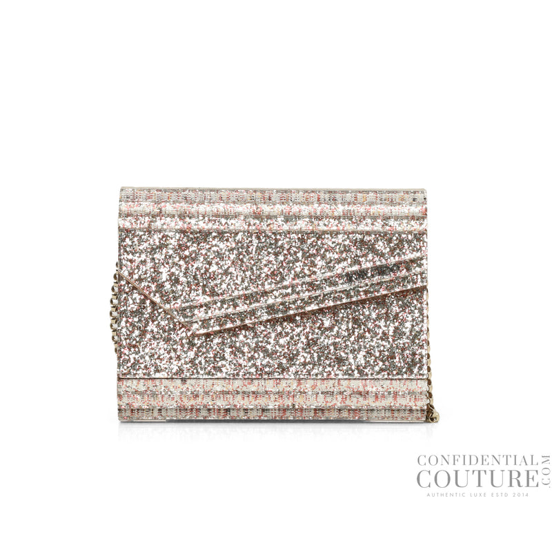 Jimmy Choo Silver & Pink Candy Clutch Bag