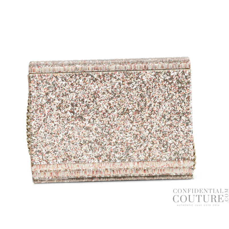 Women pre owned Jimmy Choo Silver & Pink Candy Clutch Bag