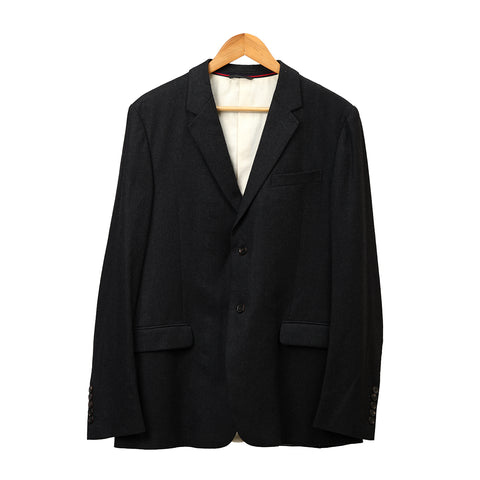 Dark Grey 100% Cotton Lana Blazer For Men- TG 50R