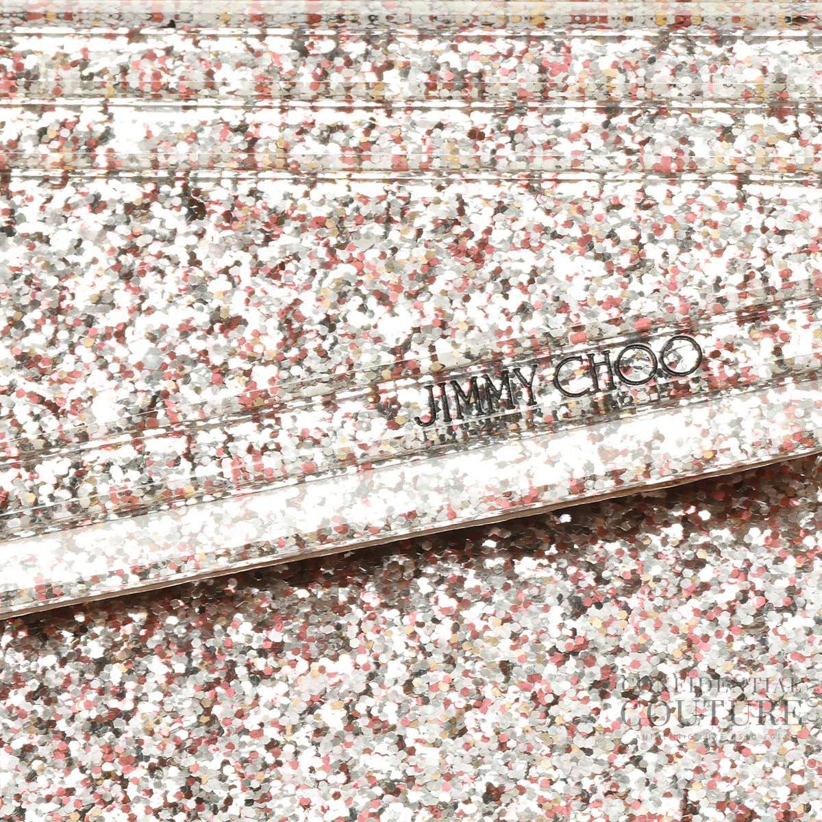 Silver & Pink Candy Clutch Bag