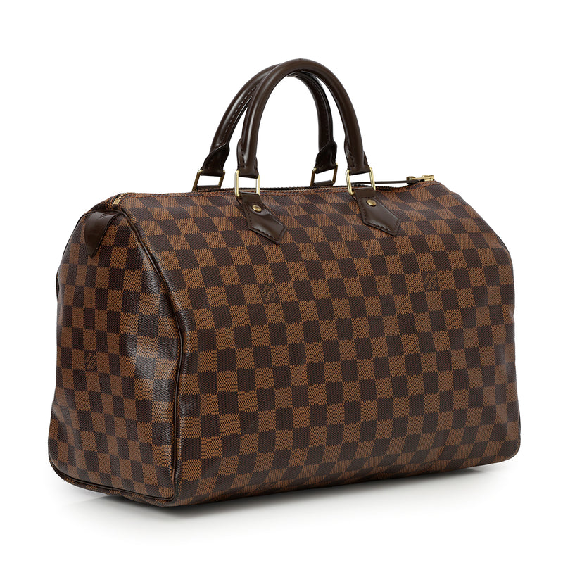 Pre loved louis vuitton damier ebene speedy 35 bag price