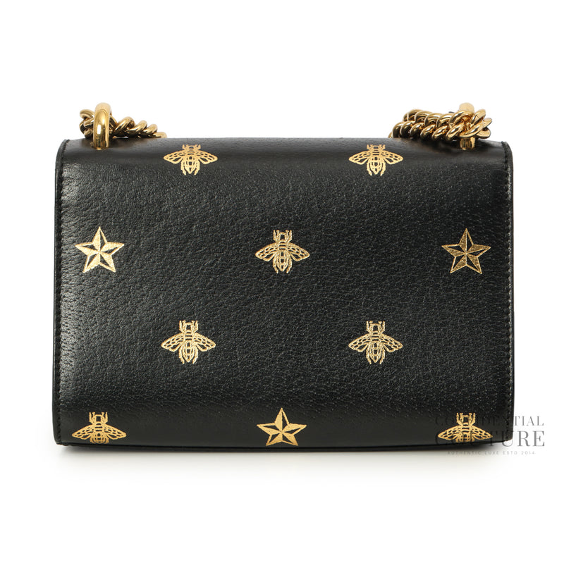 Black Padlock Bee Star Small Shoulder Bag