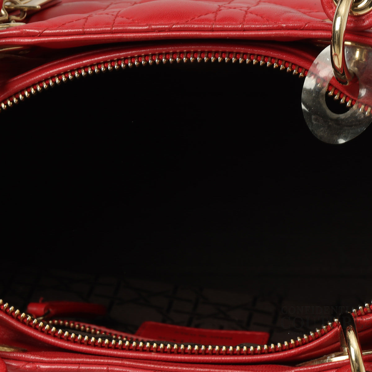 Large Lady Dior Bag Red Cannage Lambskin