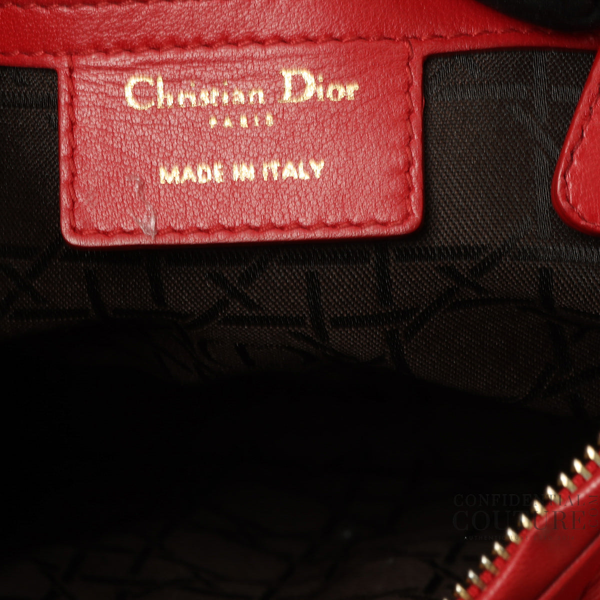 Large Lady Dior Bag Red Cannage Lambskin
