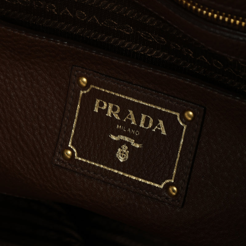 Bruciato Vitello Daino Leather Tote Bag One Size