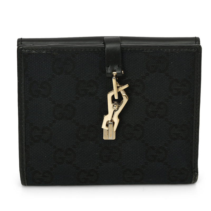GG Canvas Jackie Compact Wallet