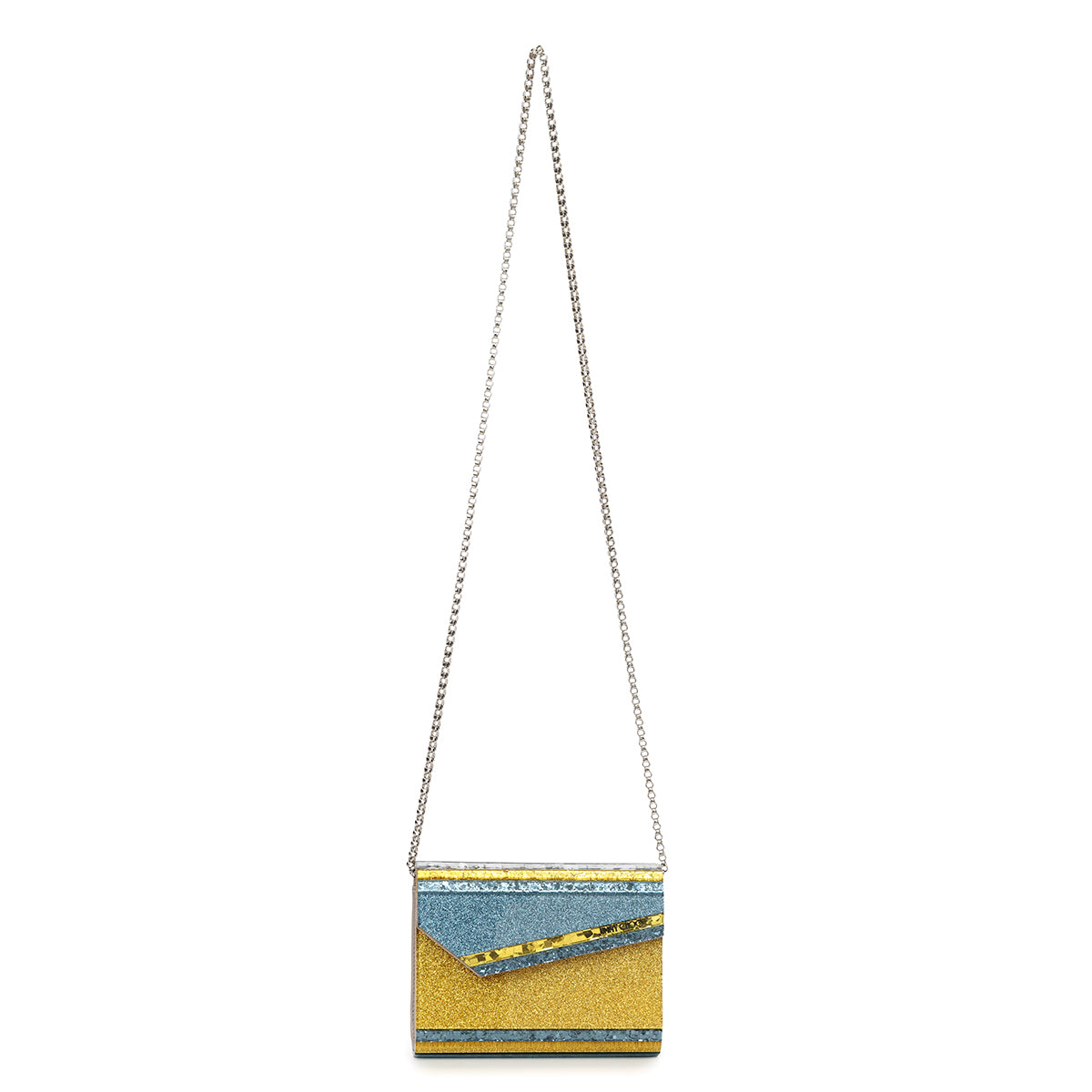 Blue And Gold Shimmer Candy Clutch One Size