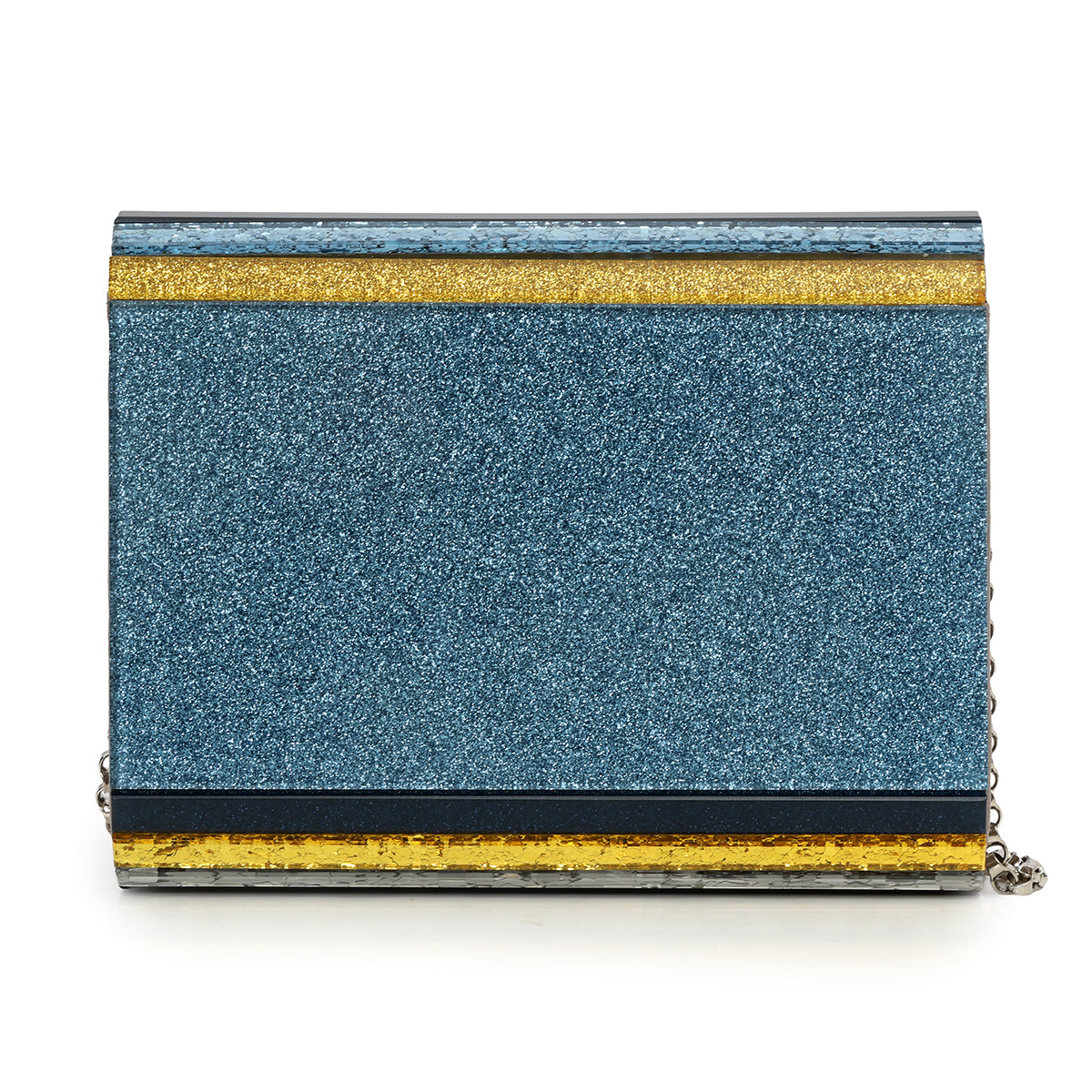 Blue And Gold Shimmer Candy Clutch One Size