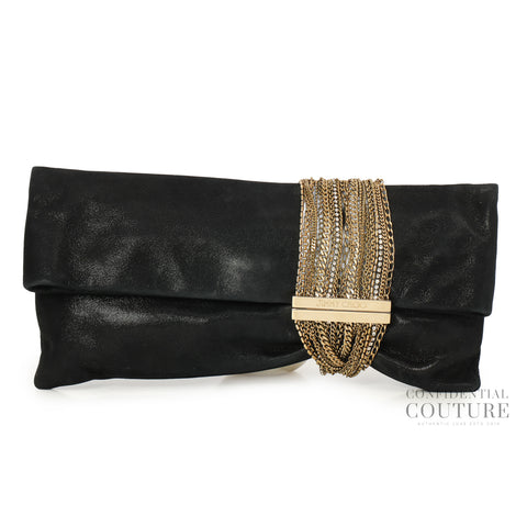 Black Shimmer Chandra Clutch