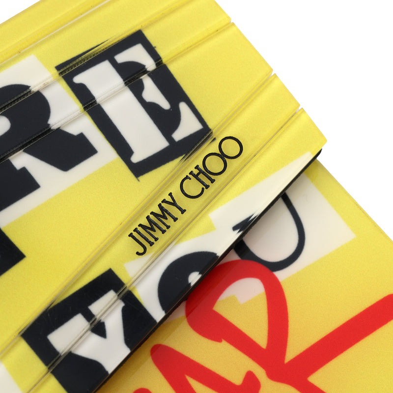 Pre loved jimmy choo yellow clutch bag one size price