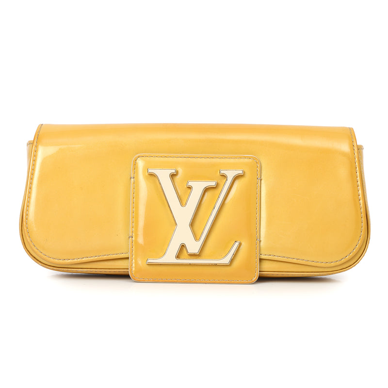 Louis Vuitton Yellow Patent Leather Sobe Clutch One Size