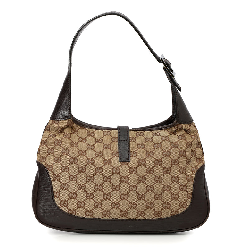 Pre-loved Gucci GG Canvas Brown/Beige Medium Vintage Bag