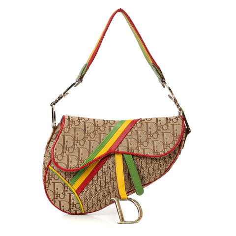 Diorissimo Rasta Vintage Saddle Bag One Size