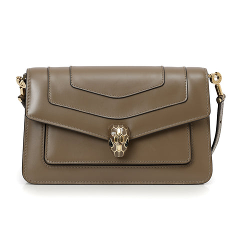 Serpenti Mud Forever East-West Shoulder Bag One Size