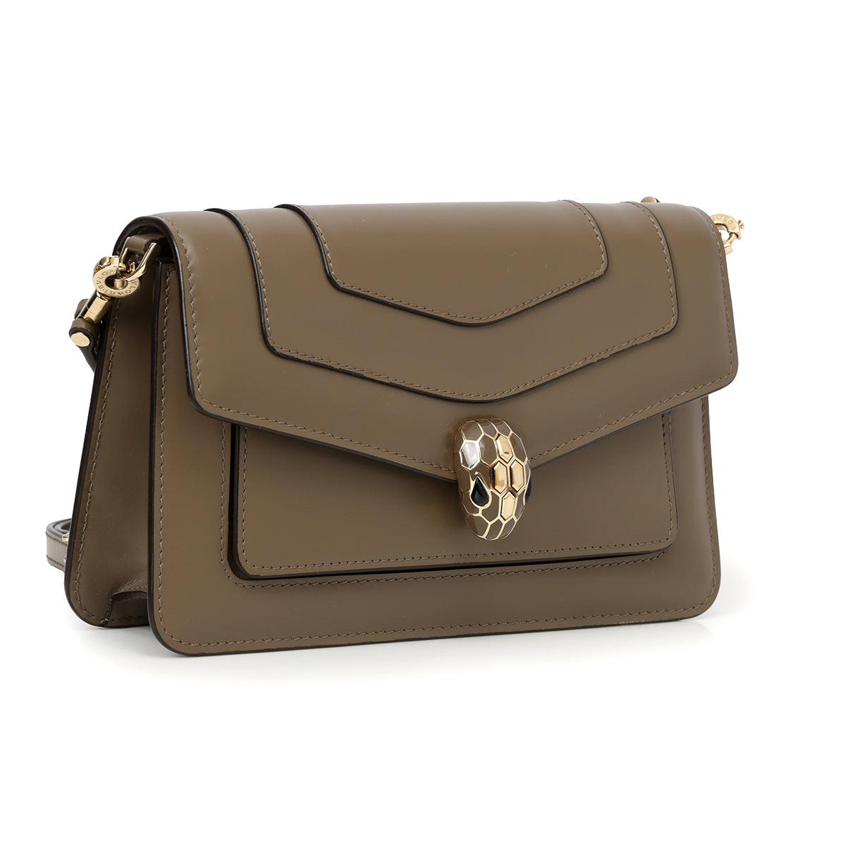 Serpenti Mud Forever East-West Shoulder Bag One Size