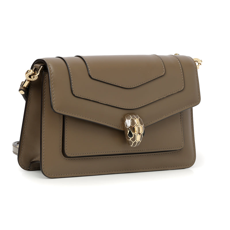 Serpenti Mud Forever East-West Shoulder Bag One Size