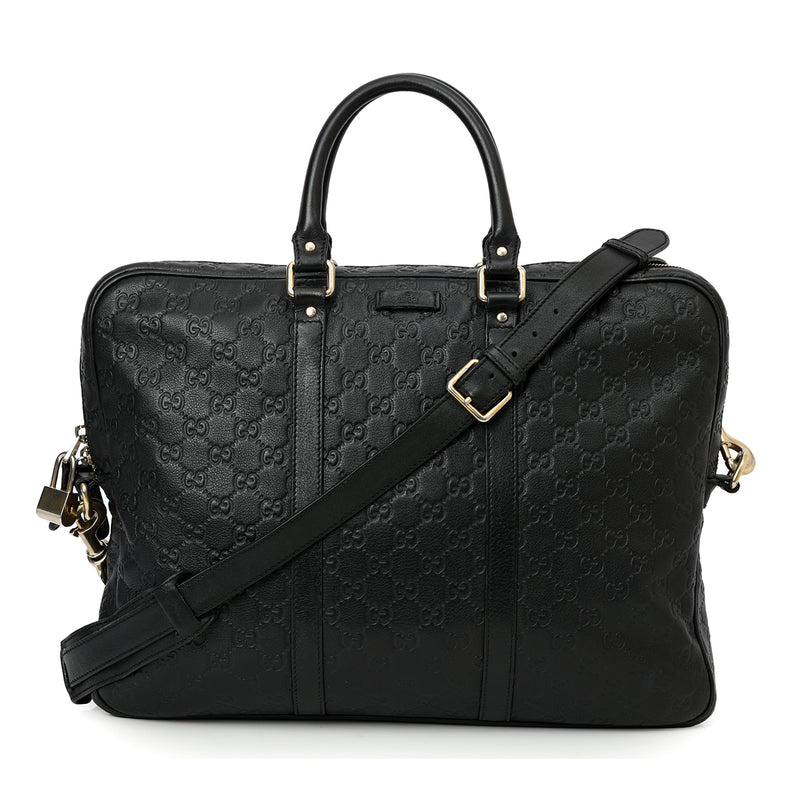 Gucci Black GG Signature Briefcase