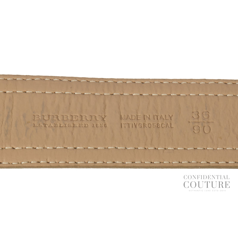 Canvas & Patent Leather Black Studded Belt | 36/90