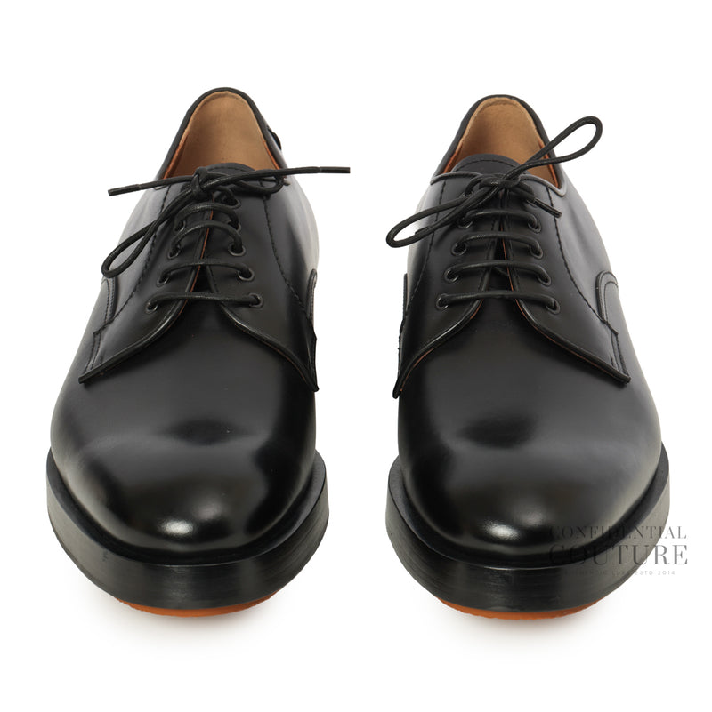 Derby Udine Black Leather Shoes Size UK 11 / US 12