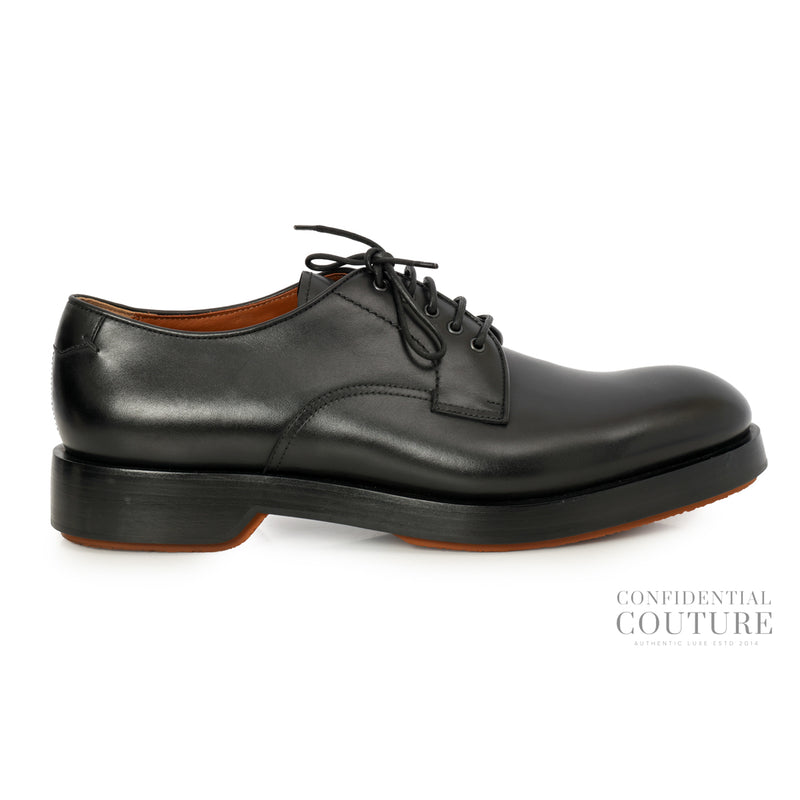 Derby Udine Black Leather Shoes Size UK 11 / US 12