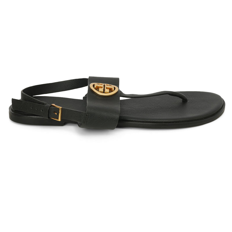 Black Thong Sandals Size USA 8.5
