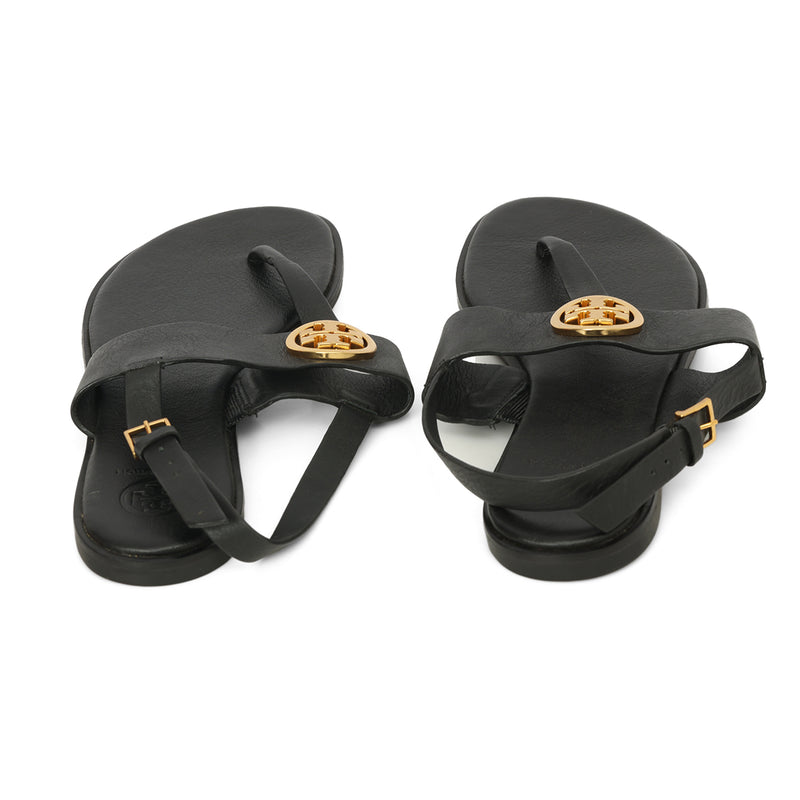 Black Thong Sandals Size USA 8.5