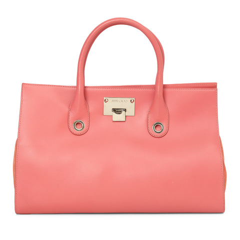 Smooth Leather And Suede Tote Bag One Size