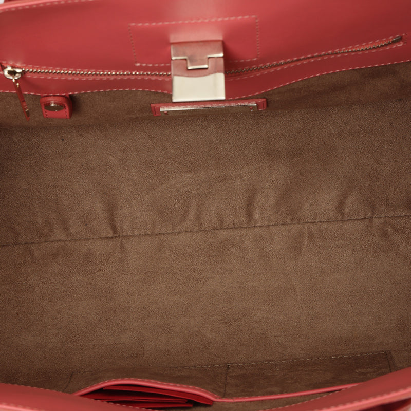 Smooth Leather And Suede Tote Bag One Size