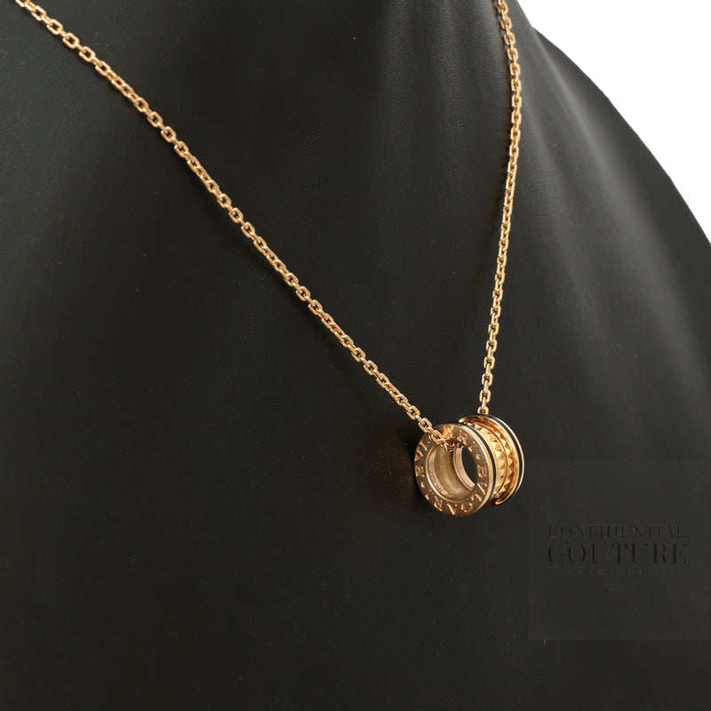 B.zero1 Rock Necklace 18 KT Rose Gold With Black Ceramic