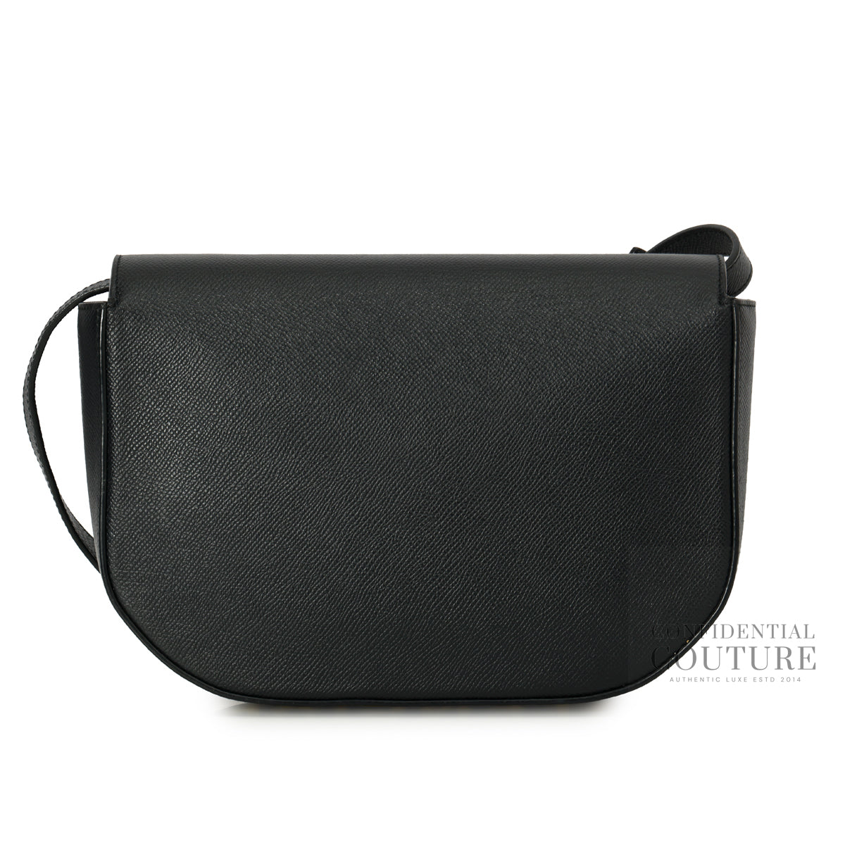 Black Grained Leather Ville Day S Crossbody Flap Bag