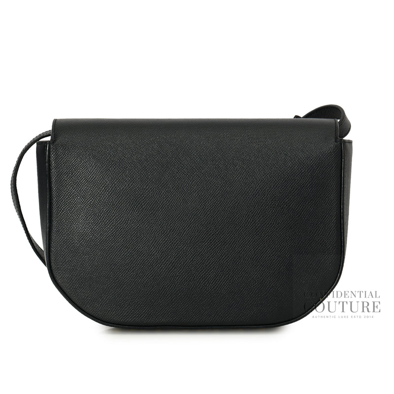 Pre-loved Balenciaga Black Grained Leather Ville Day S Crossbody Flap Bag