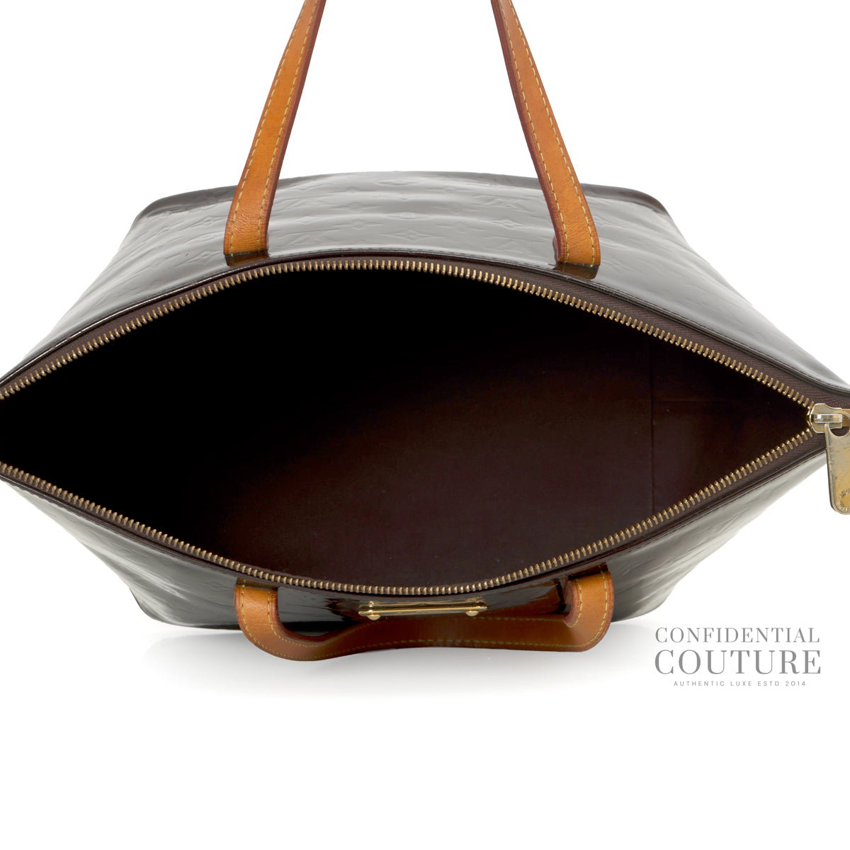 Amarante Monogram Vernis Bellevue PM Bag