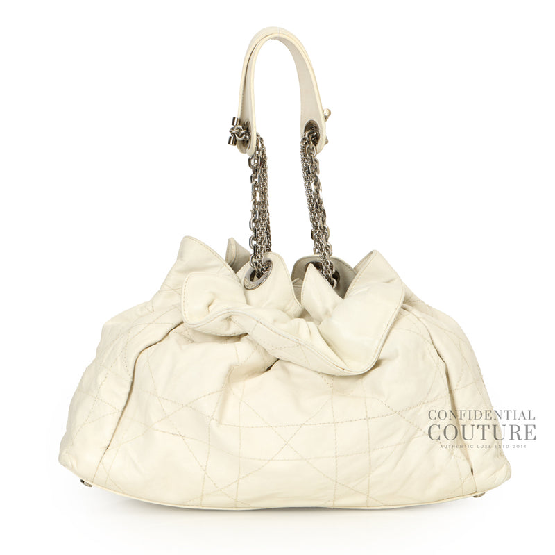 White Leather Quilted Cannage Le Trente Bag