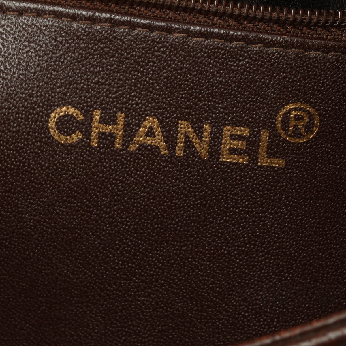 Quilted Caviar Leather Medallion Brown Tote Bag