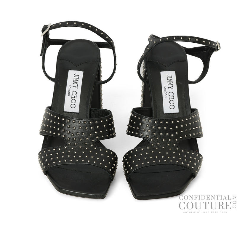 Ellison 85MM Studded Leather Sandals - Size 39