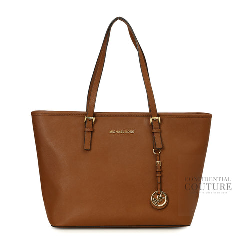 Tan Quinn Large Top Zip Tote Bag