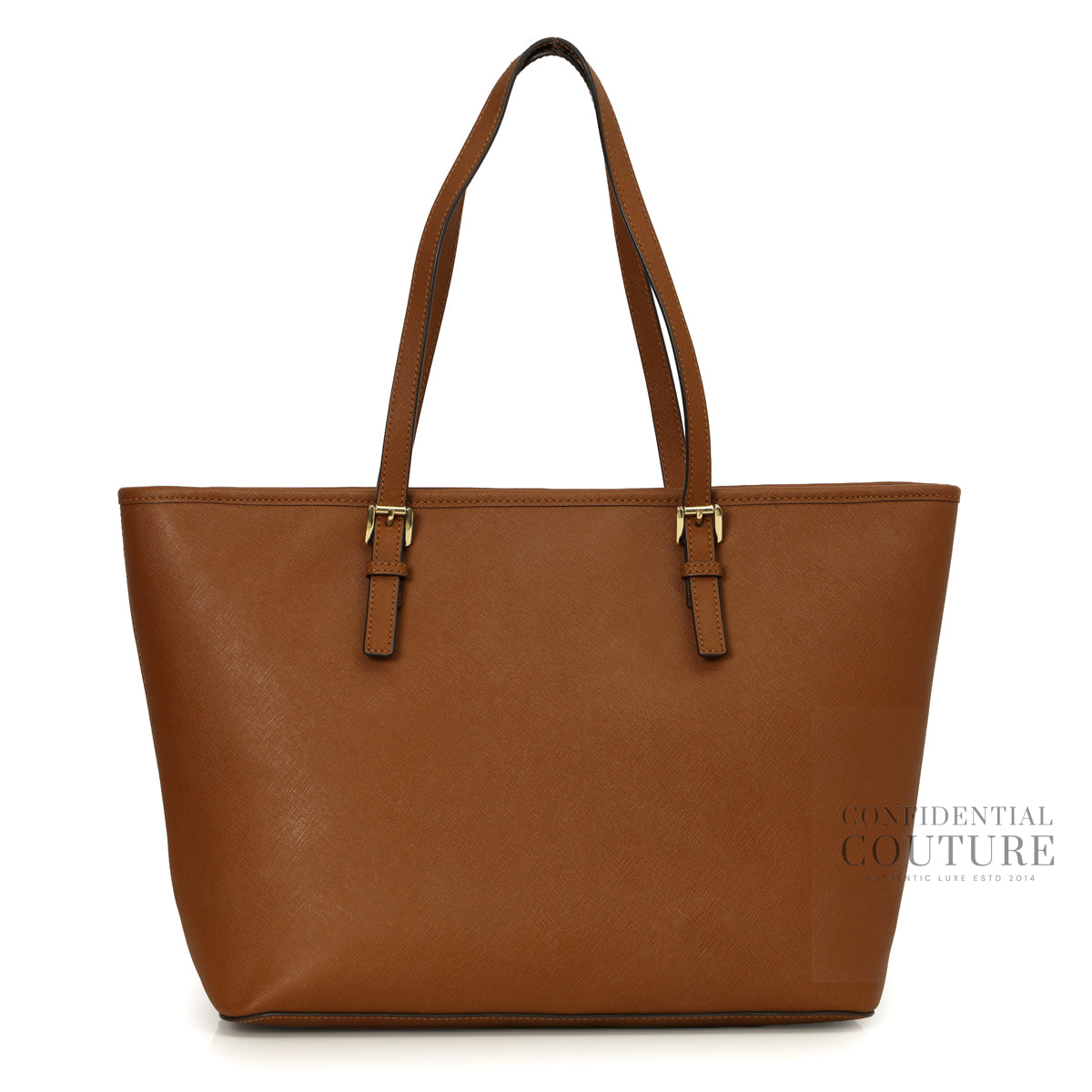 Tan Quinn Large Top Zip Tote Bag