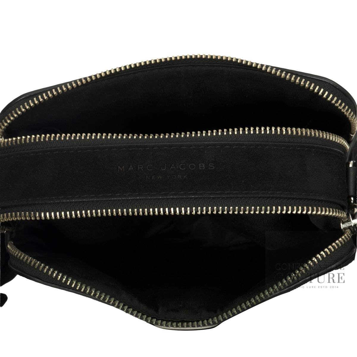 Black Suede Crystal Embellished Snapshot Camera Bag