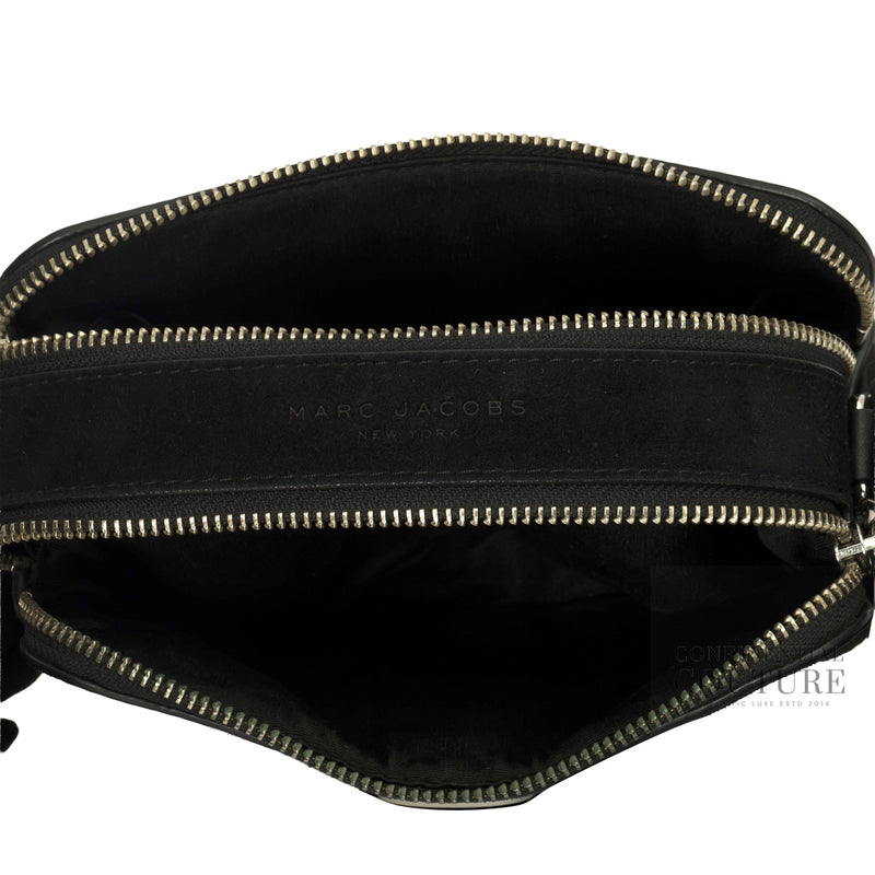 Pre-loved Marc Jacobs Black Suede Crystal Embellished Snapshot Camera Bag