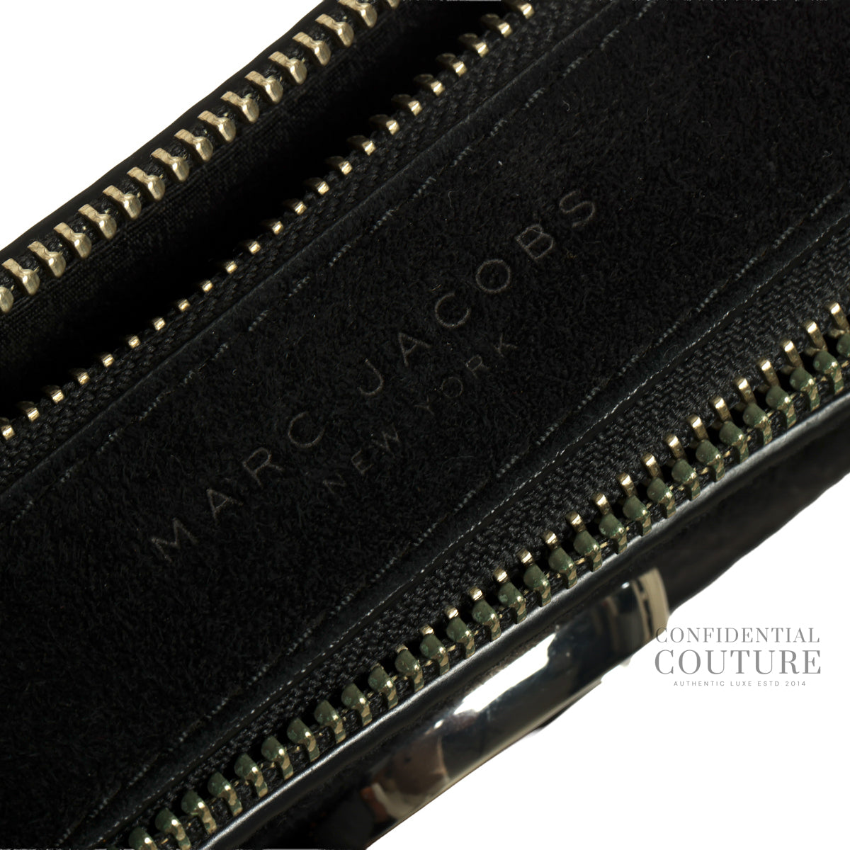Black Suede Crystal Embellished Snapshot Camera Bag